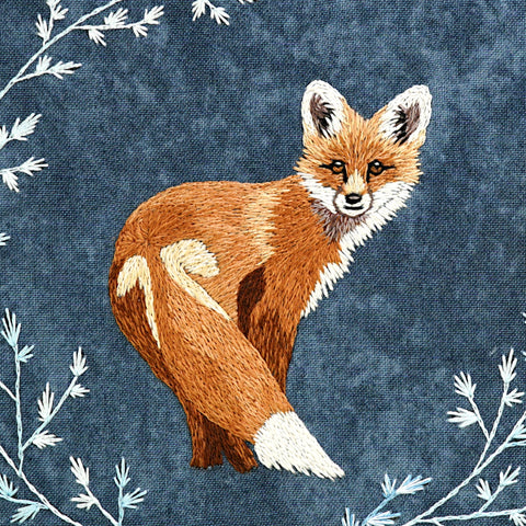 Fox Thread Painting Embroidery Pattern & Video Tutorial – My Fabric Heaven