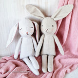 Linen Bunny doll sewing pattern and photo tutorial