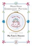 Mouse in a tea-cup EASY PDF hand embroidery pattern & tutorial
