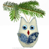 Felt owl ornament sewing pattern and tutorial
