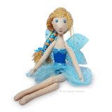 Magical Fairy doll with sparkly wings, sewing pattern and photo tutorial
