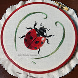 Ladybird Needle-painting Embroidery Pattern & Tutorial