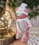 Memory bear with scarf and hat, sewing pattern and photo tutorial