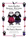 Gothic cloth doll sewing pattern tutorial