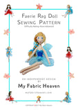 Magical Fairy doll with sparkly wings, sewing pattern and photo tutorial